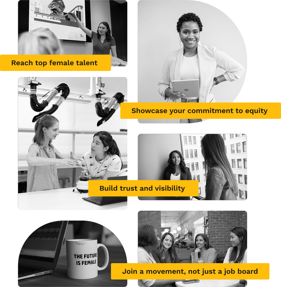 Showcase with some picture of women